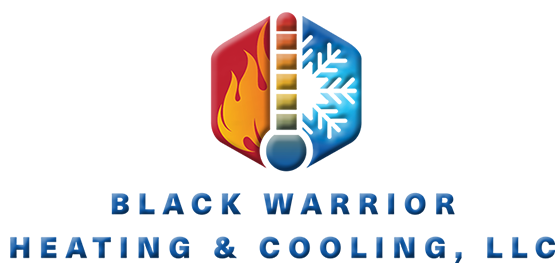 Black warrior heating cooling logo stroked